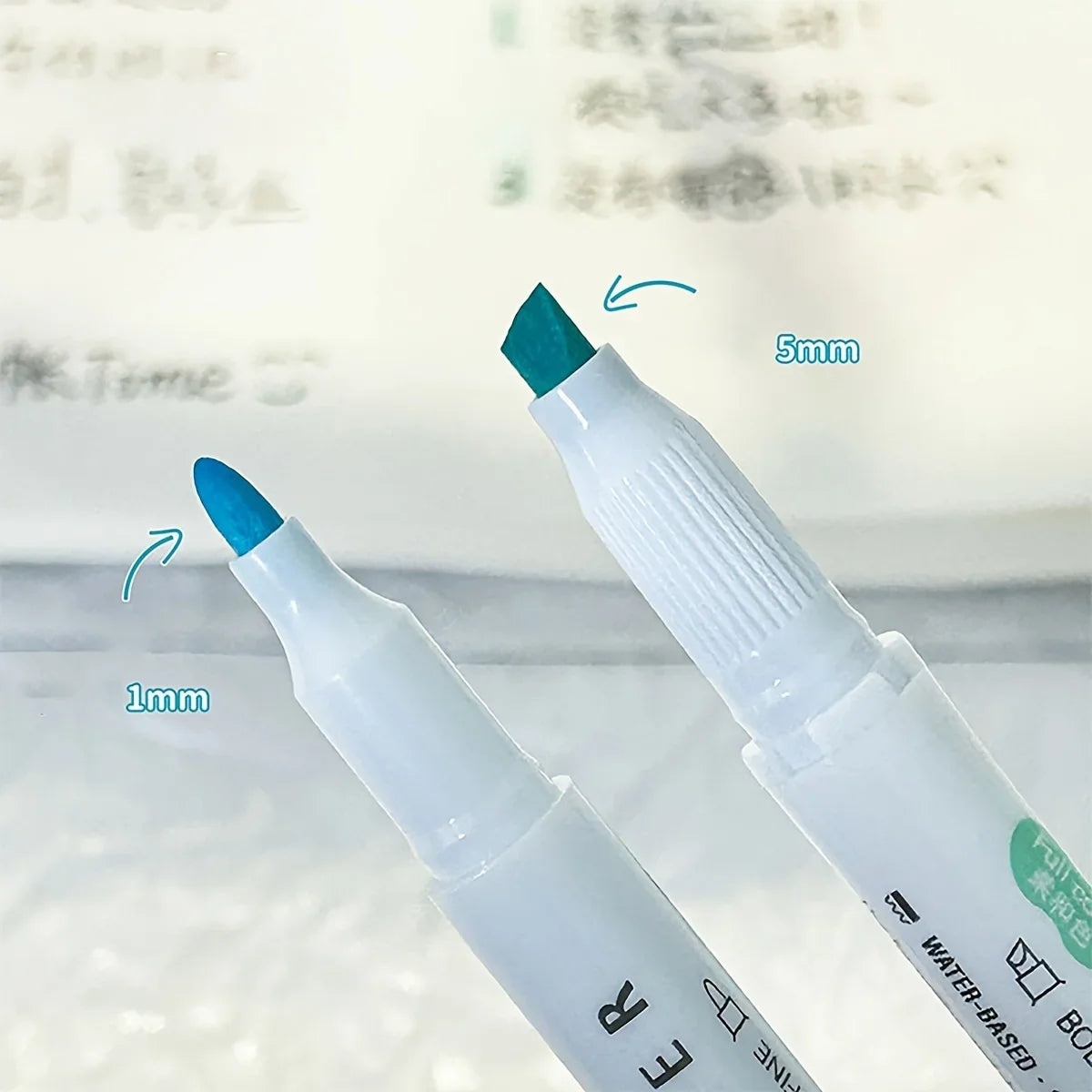 5pcs Pastel Highlighters Colors Dual Tip Fluorescent Hook Pen Colored Mark Pen Cute Markers for Journaling Japanese Stationery