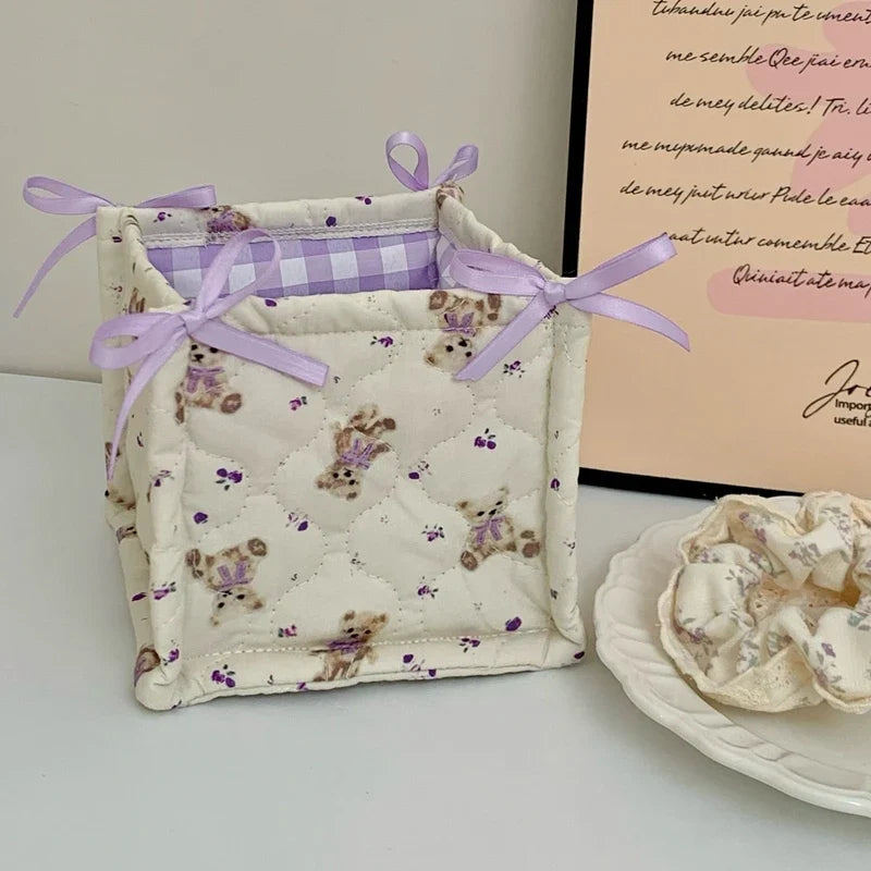 Kawaii Cottagecore Fabric Storage Box
