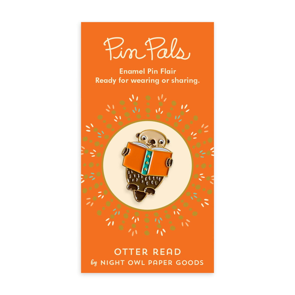 Otter Read Enamel Pin