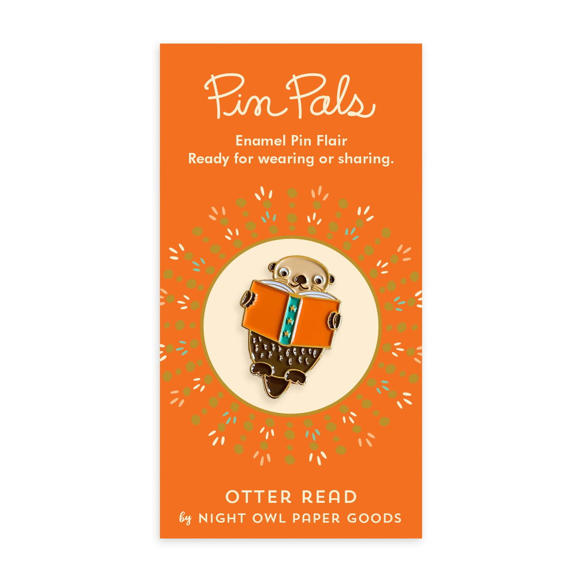 Otter Read Enamel Pin