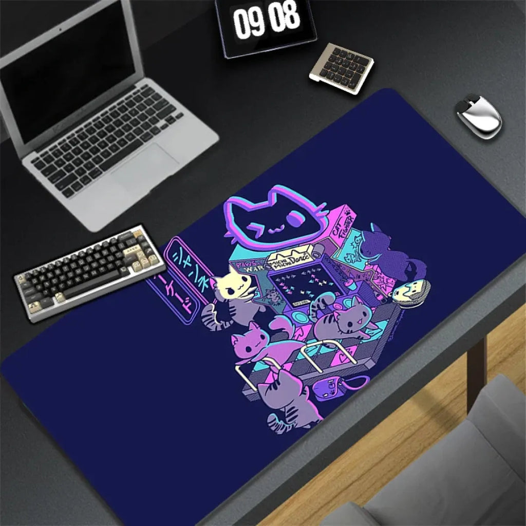 Kawaii Cat Constellation Desk Mat