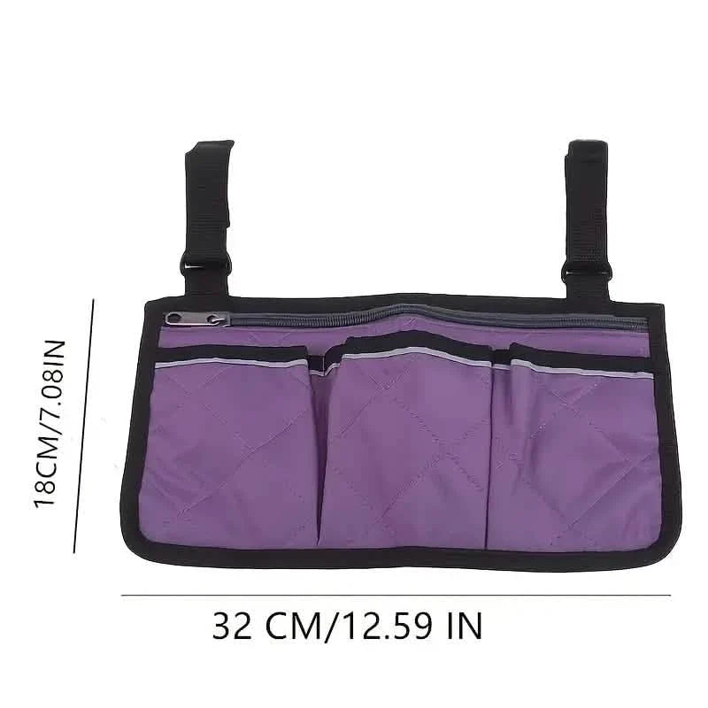 Wheelchair Armrest Organizer Bag